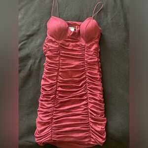 Maroon clubbing dress